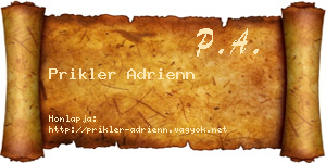Prikler Adrienn névjegykártya